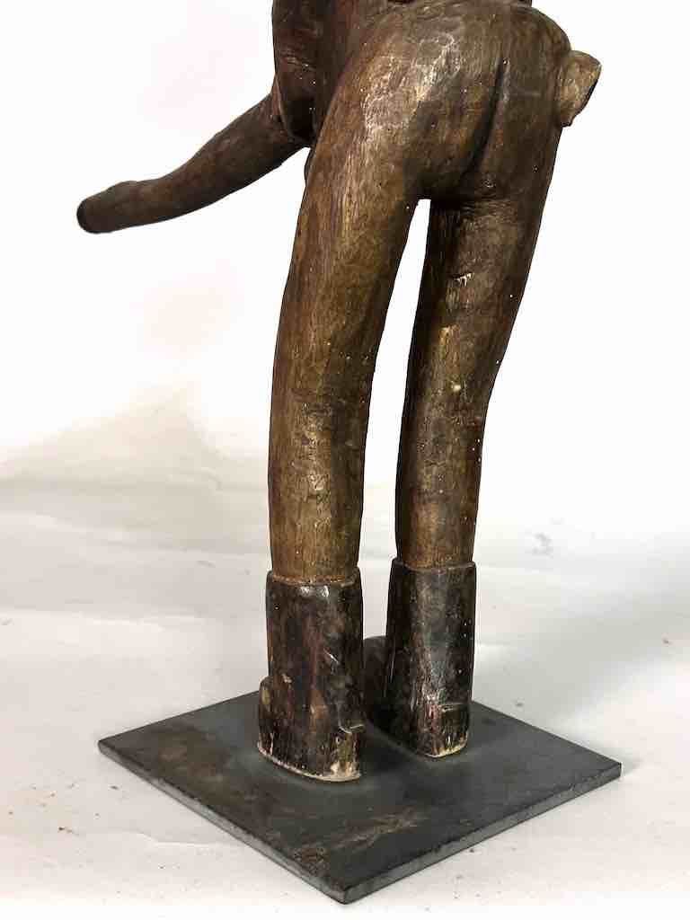 Vintage Jukun Male Fertility Figure with Exaggerated Genitalia - Nigeria