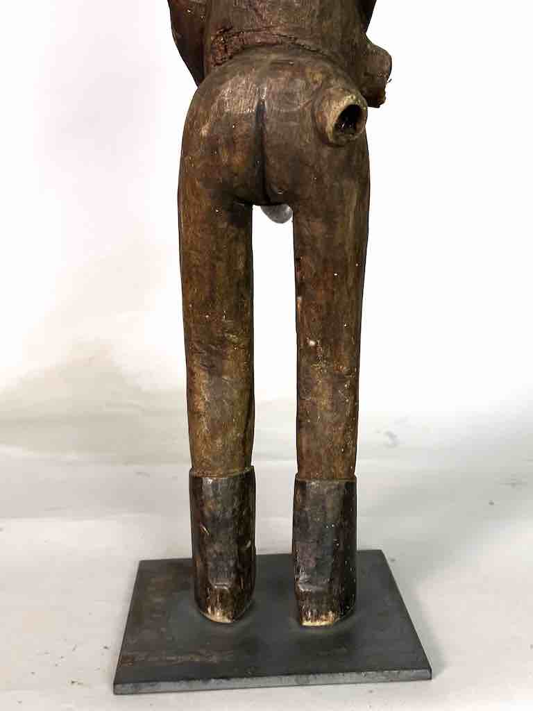 Vintage Jukun Male Fertility Figure with Exaggerated Genitalia - Nigeria