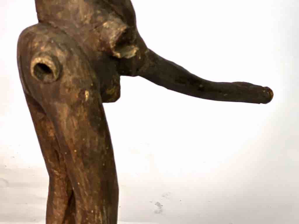 Vintage Jukun Male Fertility Figure with Exaggerated Genitalia - Nigeria