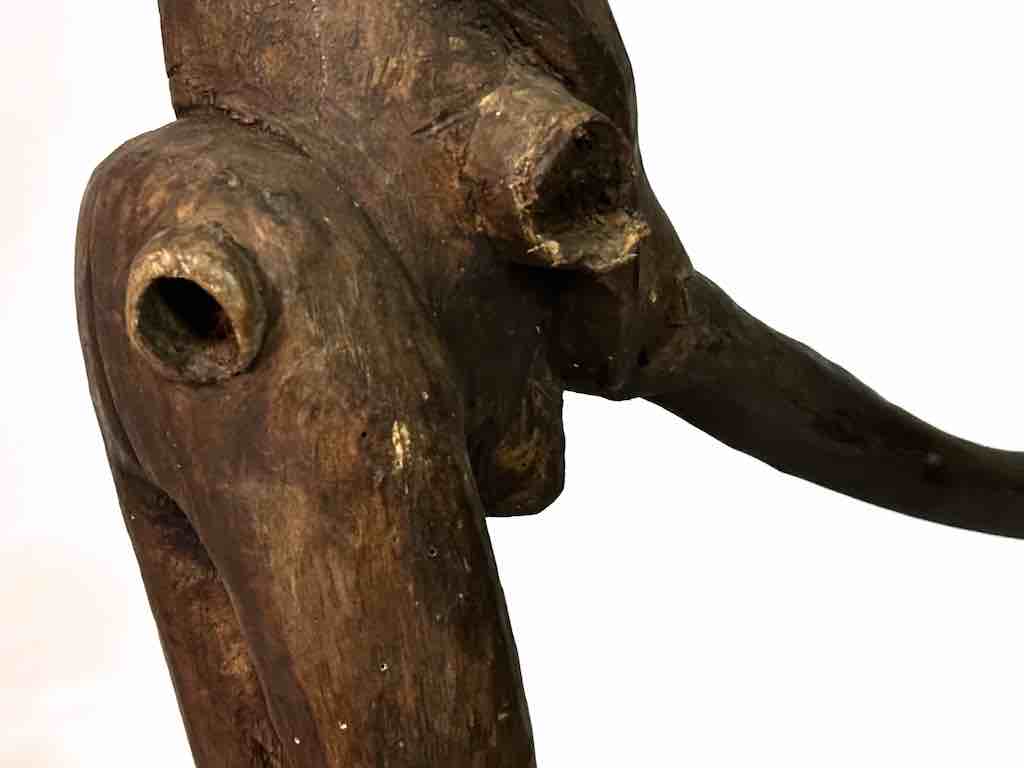 Vintage Jukun Male Fertility Figure with Exaggerated Genitalia - Nigeria