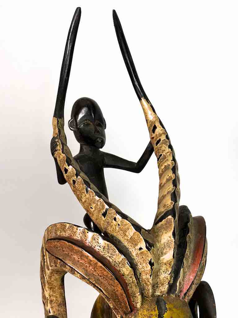 Guro Antelope and Man Ritual African Headdress - Ivory Coast