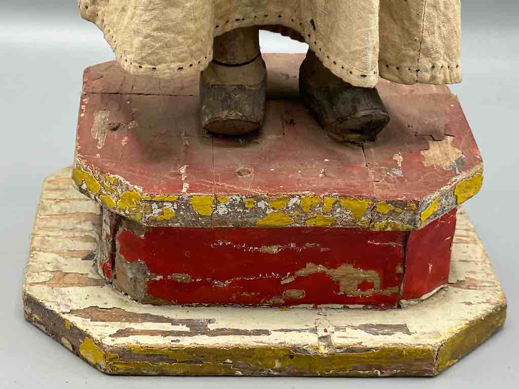 Antique Vietnamese Catholic Clothed Male Saint Figure