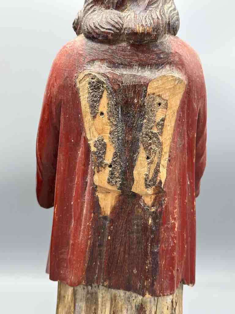 Large Antique Vietnamese Catholic Saint Figure Pair of Angels