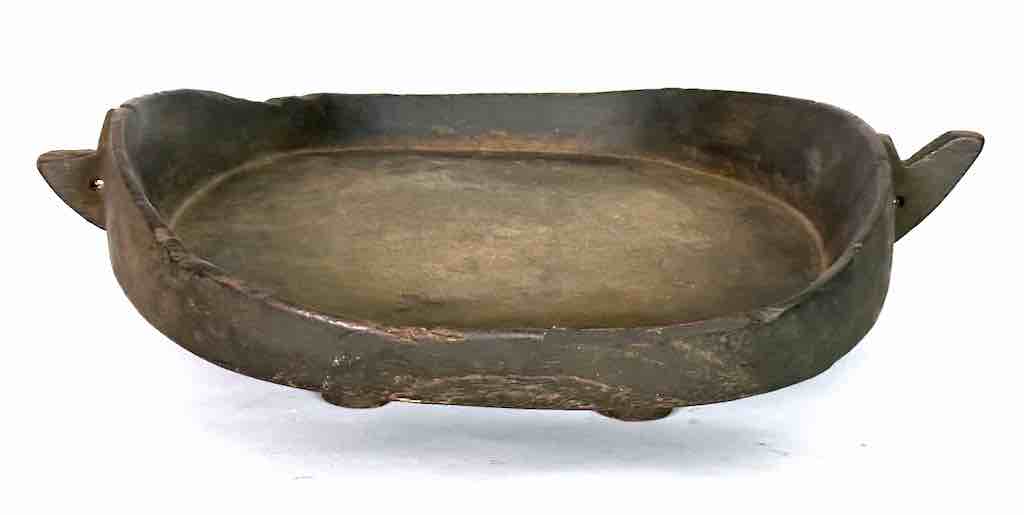Vintage Fipa Large Oval Wooden Tray Sculpture - Tanzania