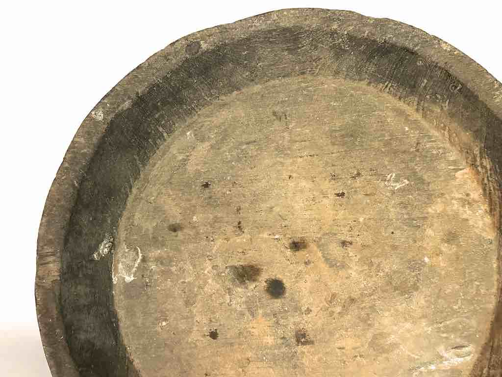 Vintage Fipa Round Wooden Tray Sculpture - Tanzania
