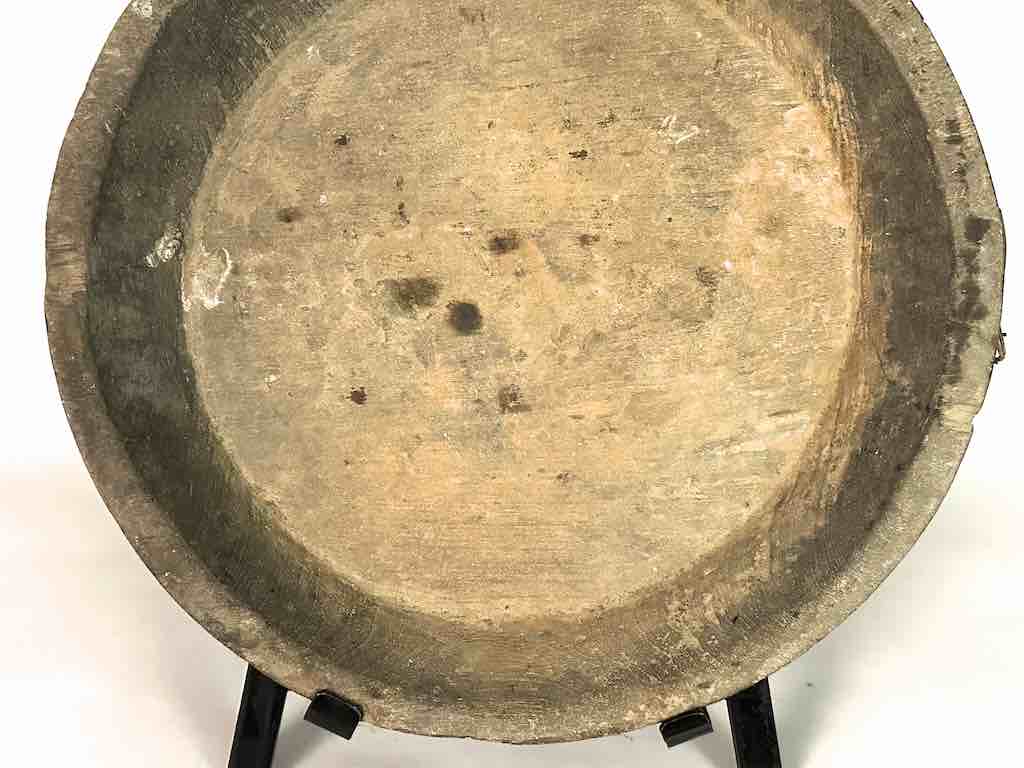 Vintage Fipa Round Wooden Tray Sculpture - Tanzania