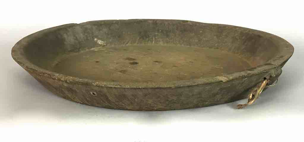 Vintage Fipa Round Wooden Tray Sculpture - Tanzania