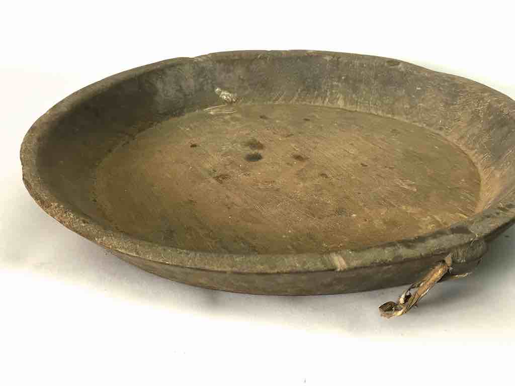 Vintage Fipa Round Wooden Tray Sculpture - Tanzania