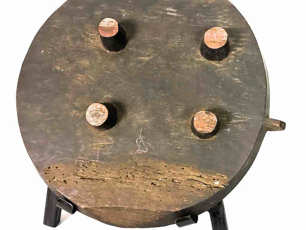 Vintage Fipa Large Round Wooden Tray Sculpture - Tanzania