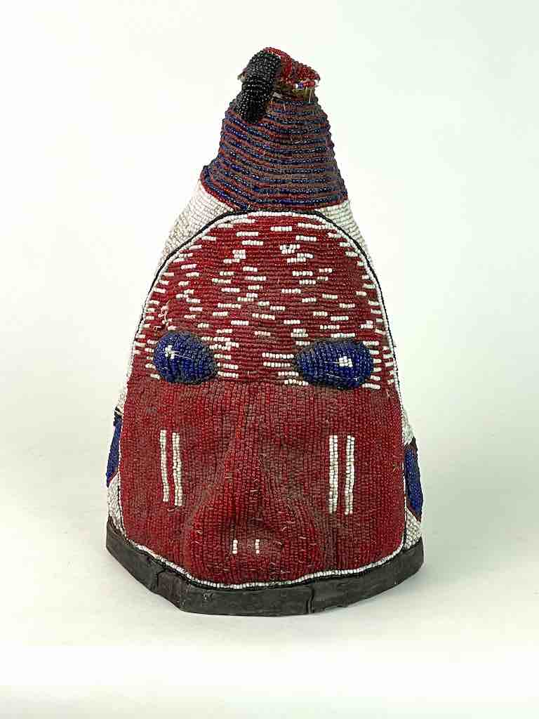Yoruba Vintage Ritual African Beaded Headdress - Nigeria