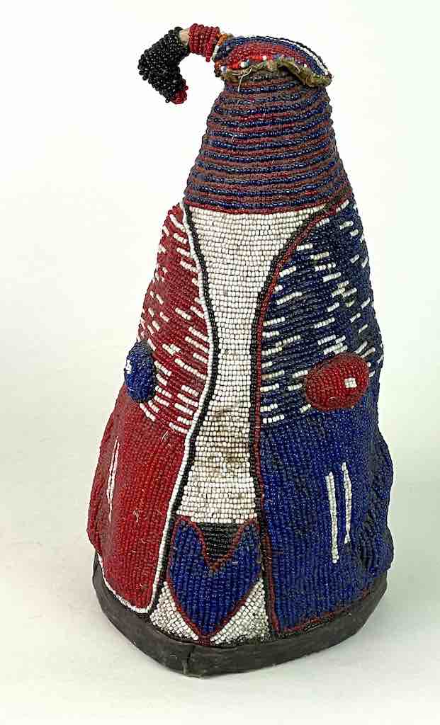 Yoruba Vintage Ritual African Beaded Headdress - Nigeria