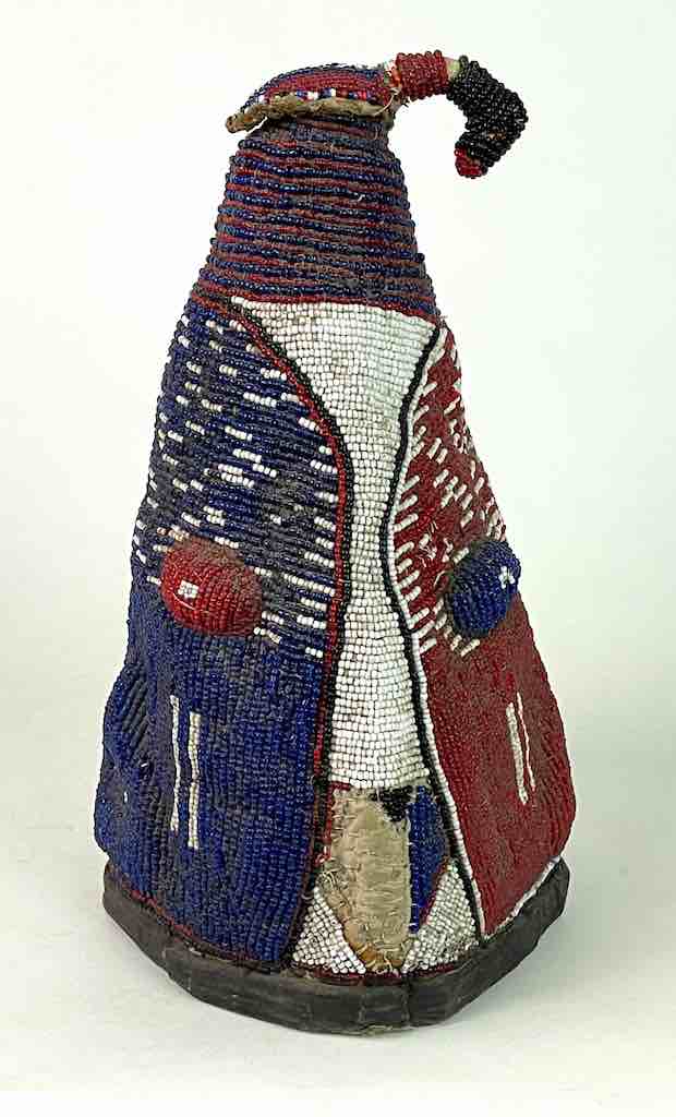Yoruba Vintage Ritual African Beaded Headdress - Nigeria