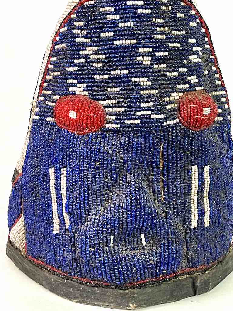 Yoruba Vintage Ritual African Beaded Headdress - Nigeria