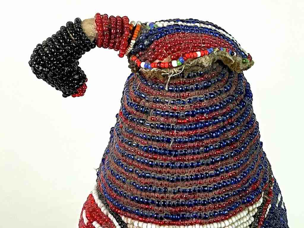 Yoruba Vintage Ritual African Beaded Headdress - Nigeria