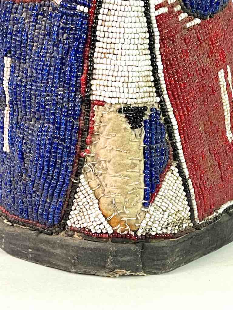 Yoruba Vintage Ritual African Beaded Headdress - Nigeria