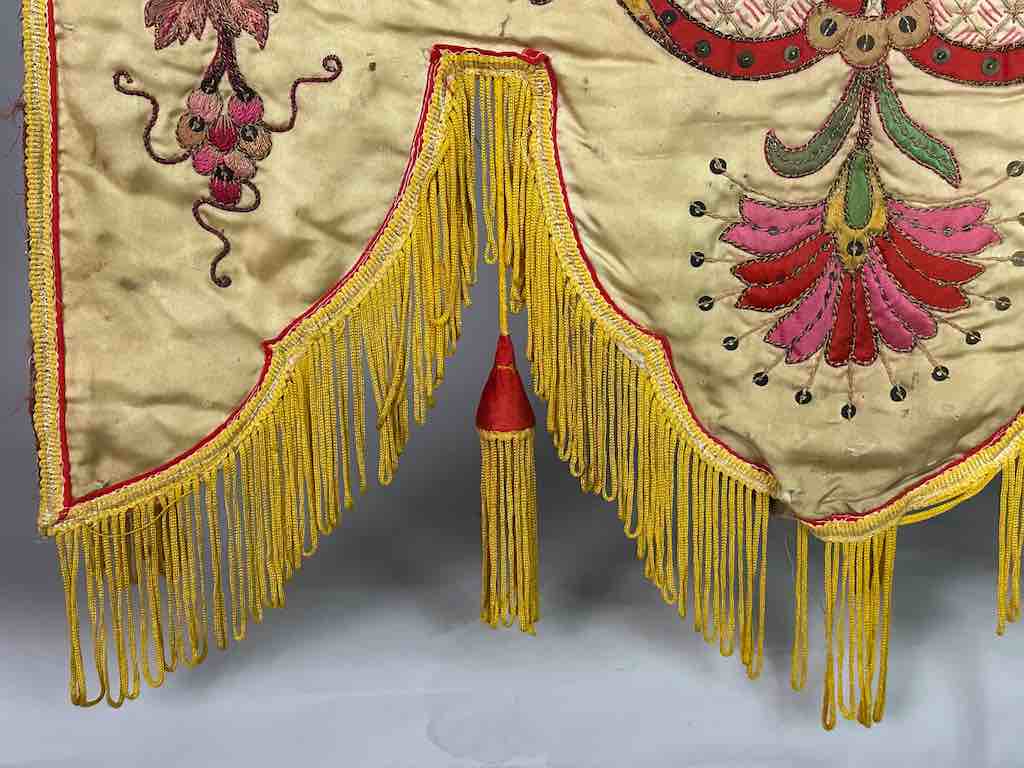 Antique Vietnamese Catholic Saint Joseph Banner Authentic Ecclesiastical Cloth