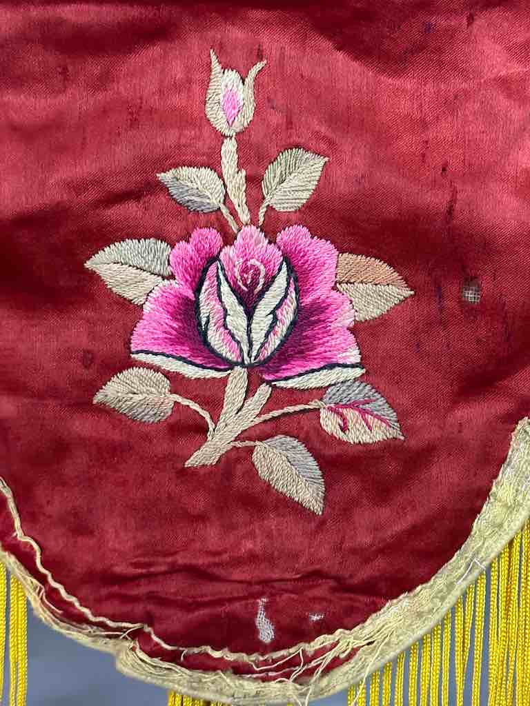 Antique Vietnamese Catholic Saint Joseph Banner Authentic Ecclesiastical Cloth