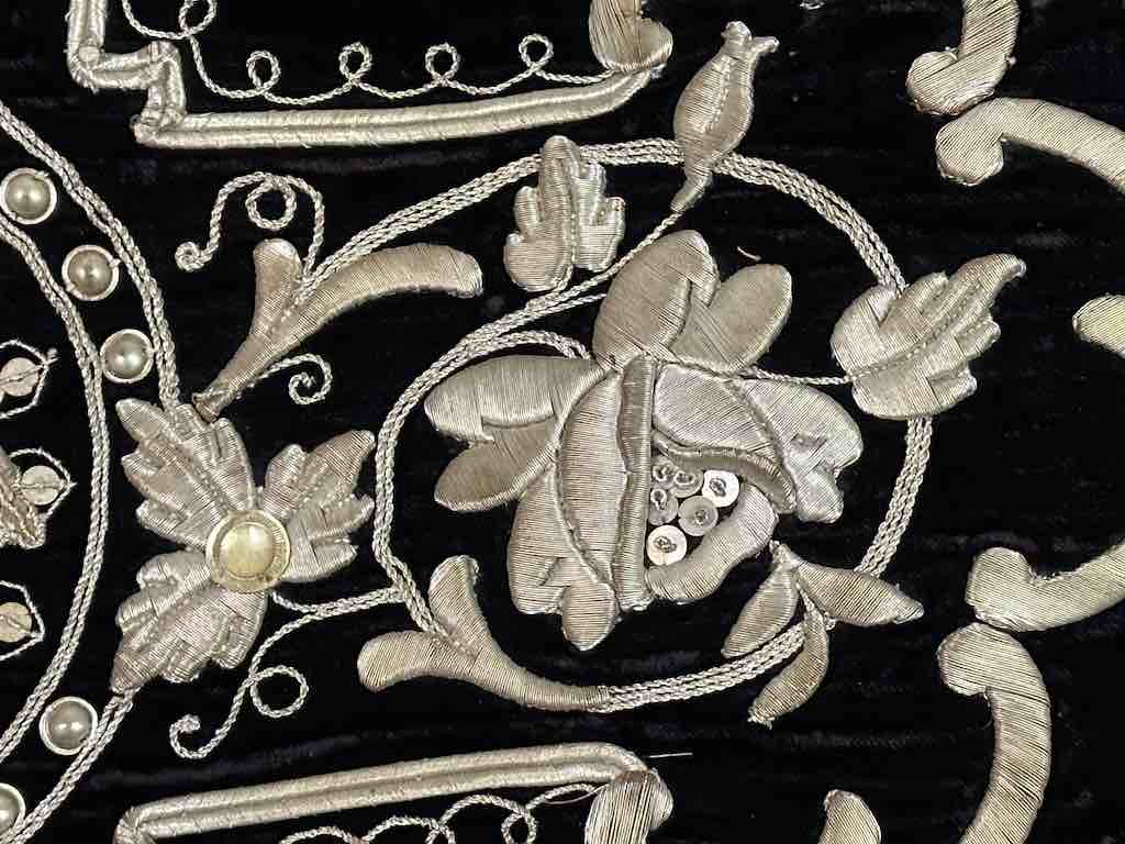 Antique Vietnamese Catholic Nurturing Bird Cross Design Chasuble Authentic Ecclesiastical Garment