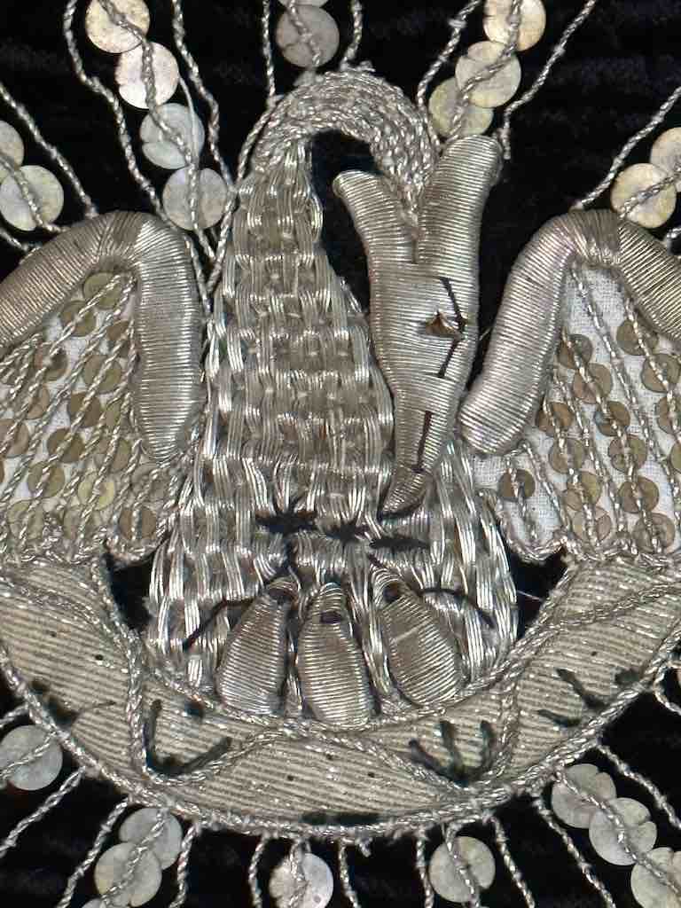 Antique Vietnamese Catholic Nurturing Bird Cross Design Chasuble Authentic Ecclesiastical Garment
