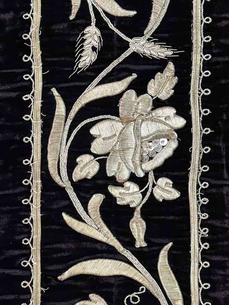 Antique Vietnamese Catholic Nurturing Bird Cross Design Chasuble Authentic Ecclesiastical Garment