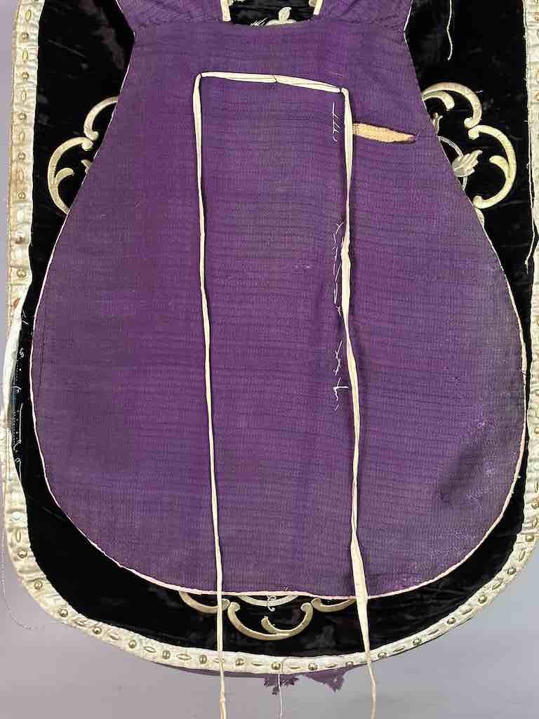 Antique Vietnamese Catholic Nurturing Bird Cross Design Chasuble Authentic Ecclesiastical Garment