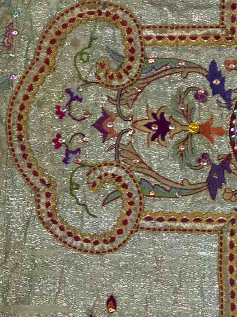 Antique Vietnamese Catholic Sacred Heart Cross Design Chasuble Authentic Ecclesiastical Garment