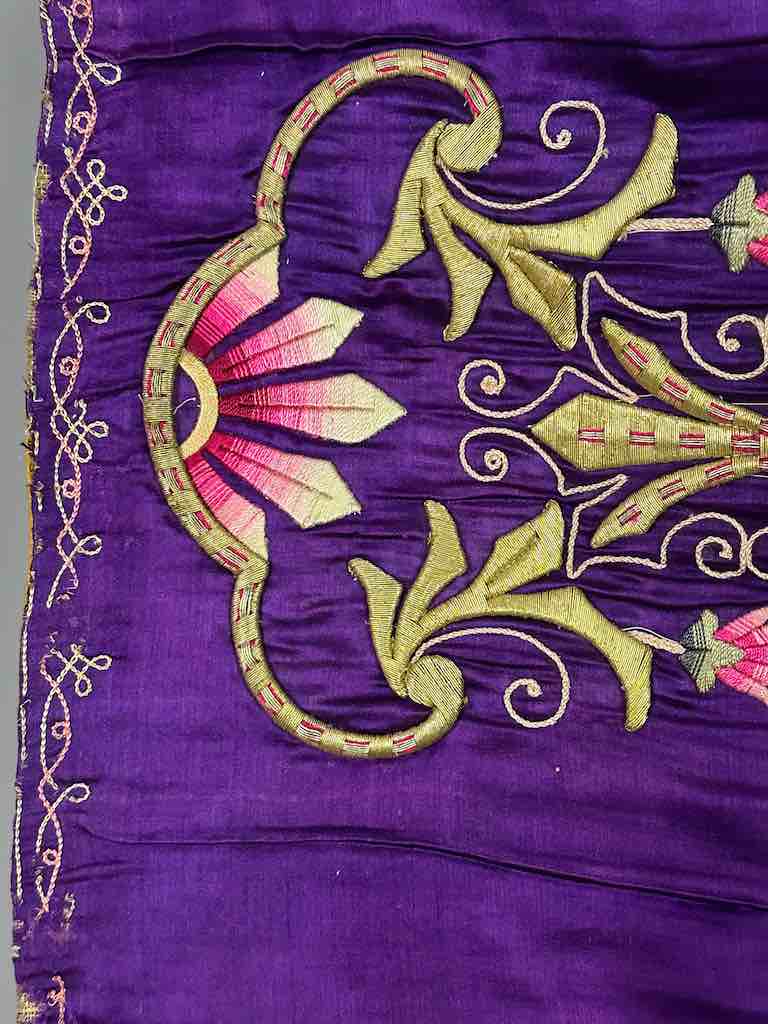 Antique Vietnamese Catholic Nurturing Bird Cross Design Chasuble Authentic Ecclesiastical Garment