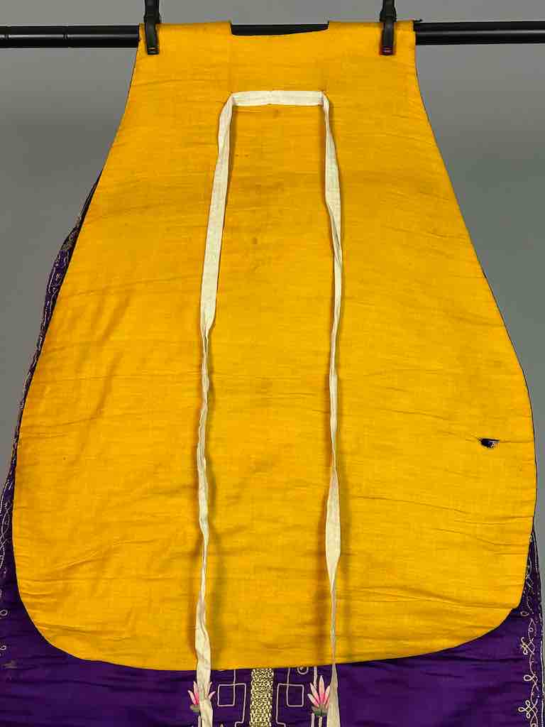 Antique Vietnamese Catholic Nurturing Bird Cross Design Chasuble Authentic Ecclesiastical Garment