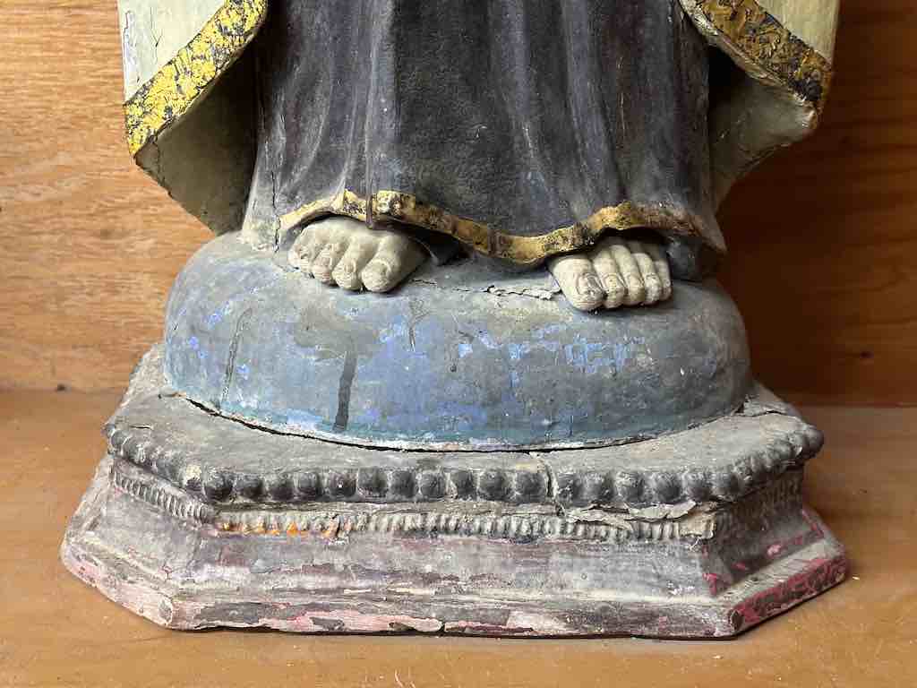 Very Large Antique Vietnamese Catholic Saint Figure St. Theresa of Avila