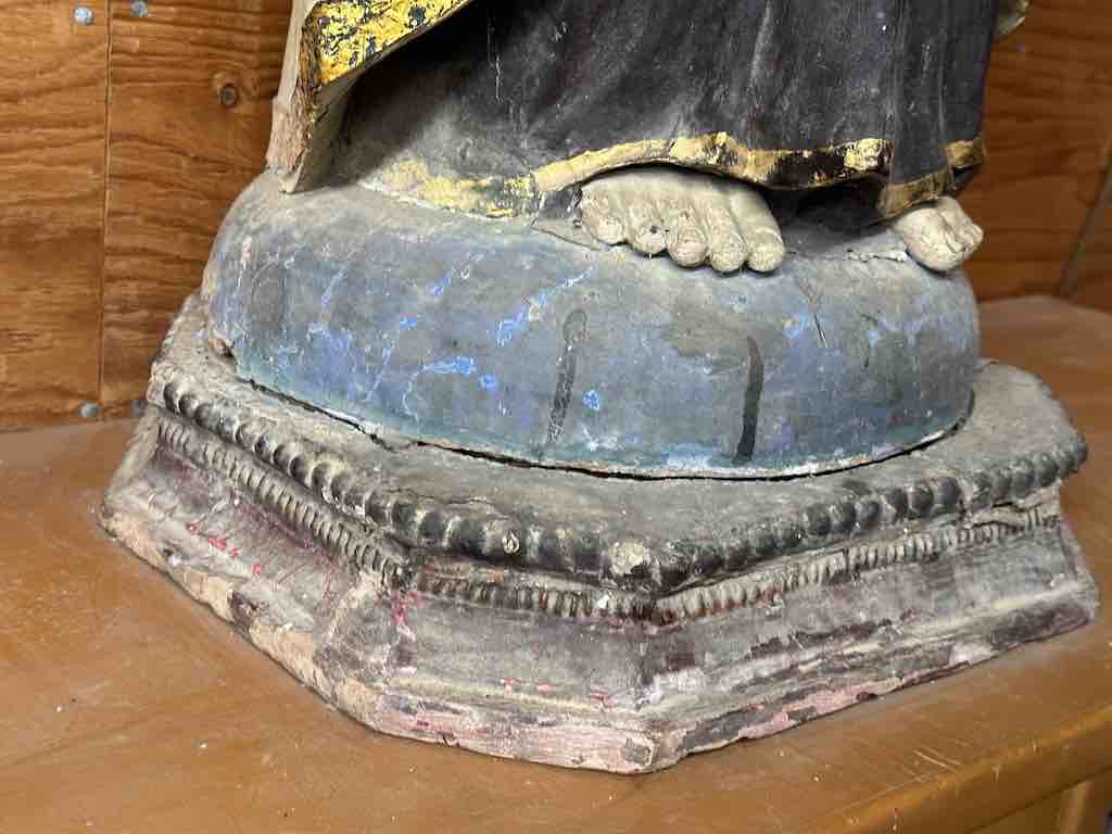 Very Large Antique Vietnamese Catholic Saint Figure St. Theresa of Avila