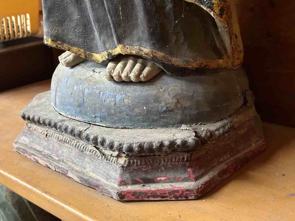 Very Large Antique Vietnamese Catholic Saint Figure St. Theresa of Avila