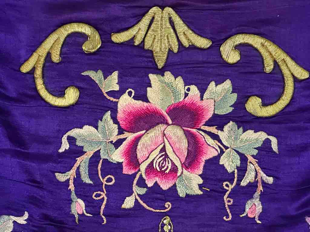 Antique Vietnamese Catholic IHS Chalice Design Chasuble Authentic Ecclesiastical Garment