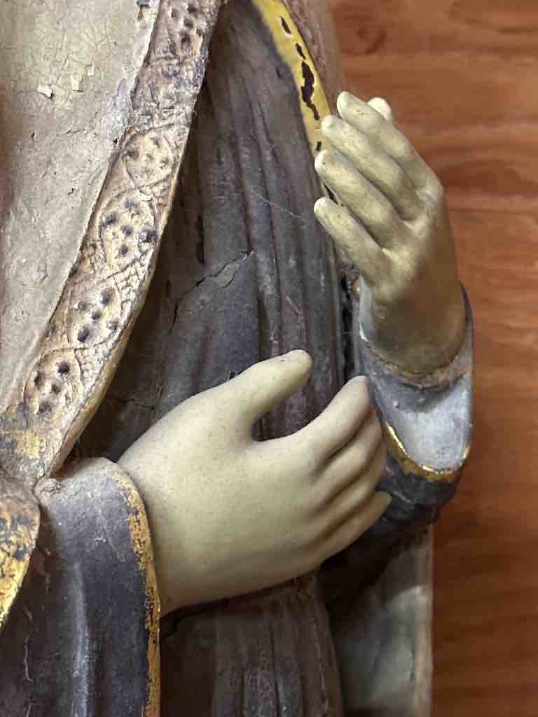 Very Large Antique Vietnamese Catholic Saint Figure St. Theresa of Avila