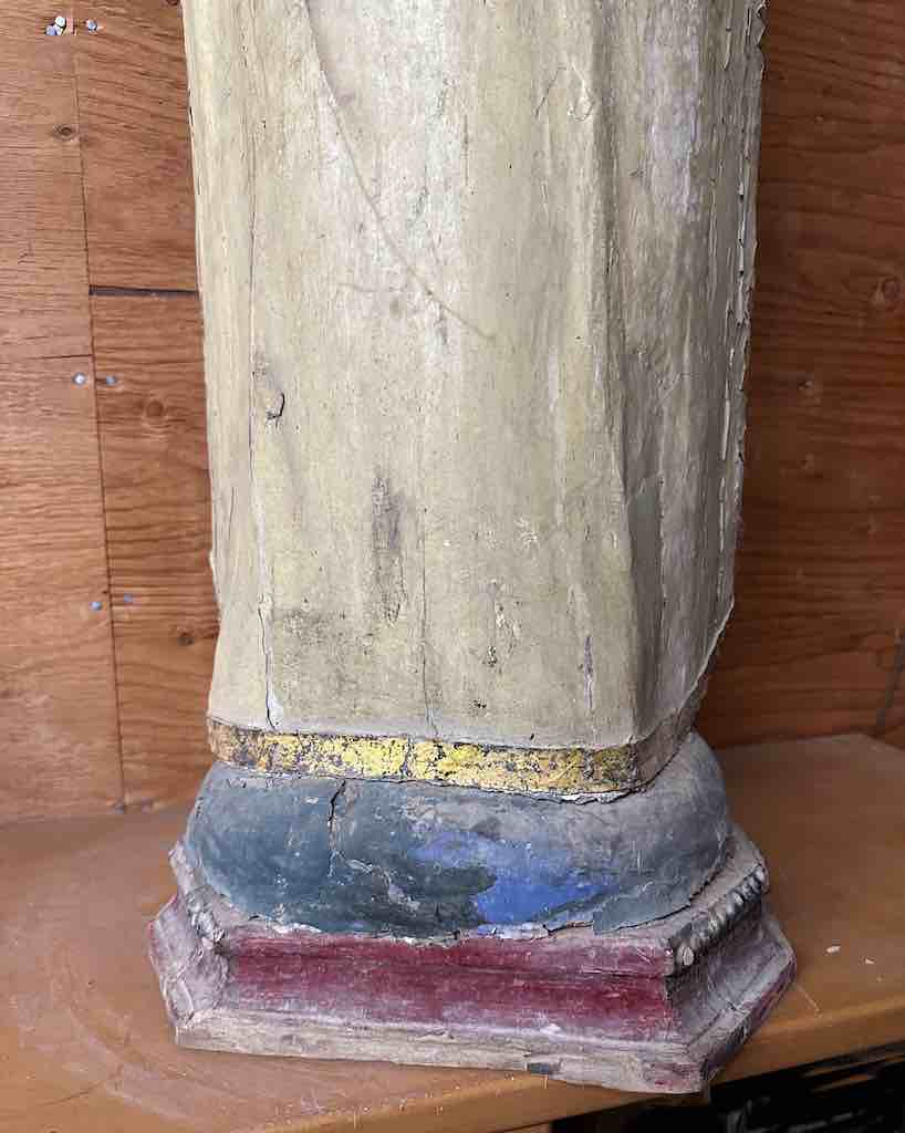Very Large Antique Vietnamese Catholic Saint Figure St. Theresa of Avila