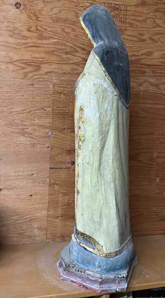 Very Large Antique Vietnamese Catholic Saint Figure St. Theresa of Avila