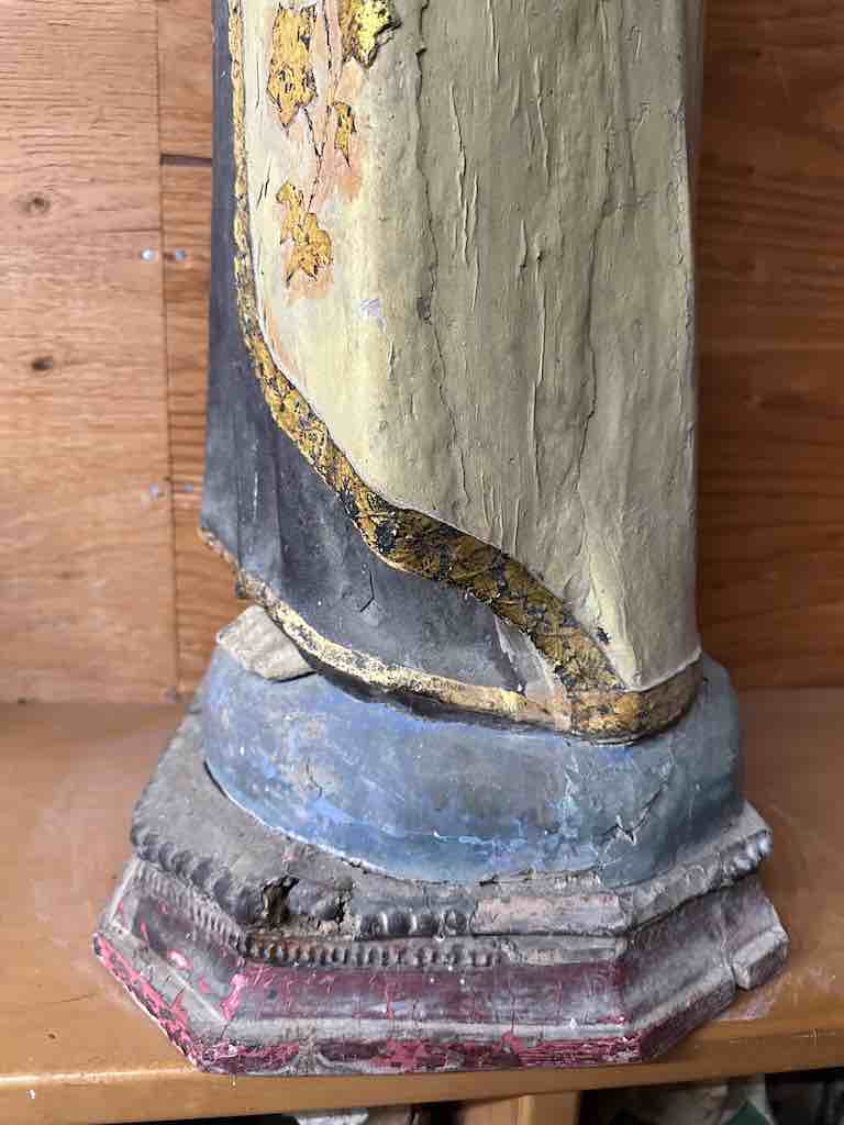 Very Large Antique Vietnamese Catholic Saint Figure St. Theresa of Avila