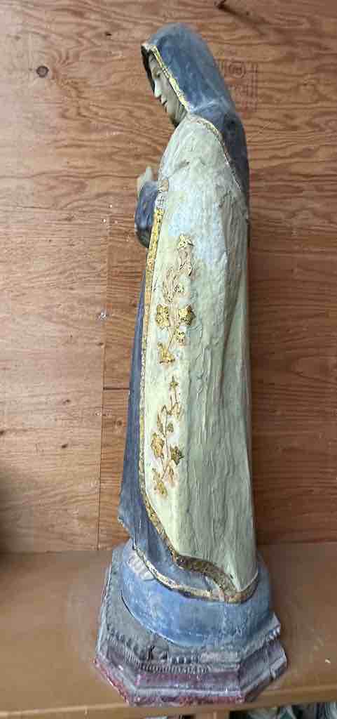 Very Large Antique Vietnamese Catholic Saint Figure St. Theresa of Avila