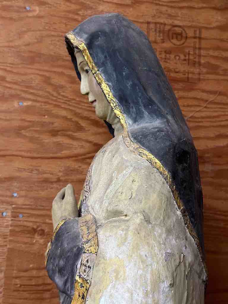 Very Large Antique Vietnamese Catholic Saint Figure St. Theresa of Avila