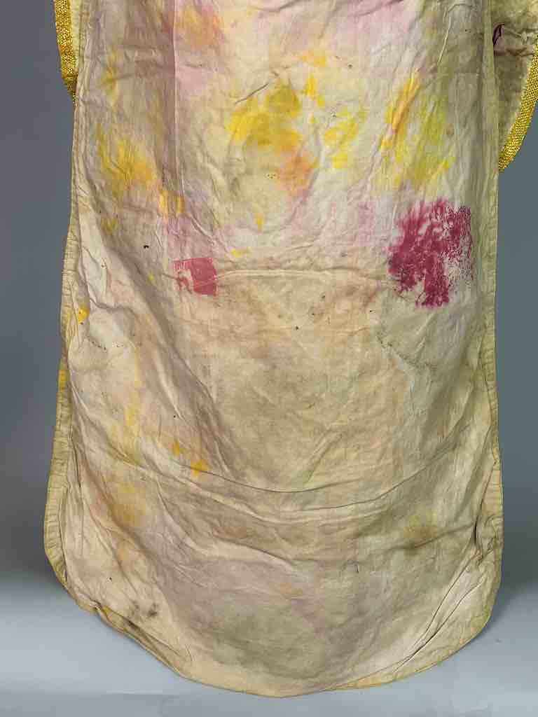 Antique Vietnamese Catholic Female Saint Figure Chasuble Authentic Ecclesiastical Garment