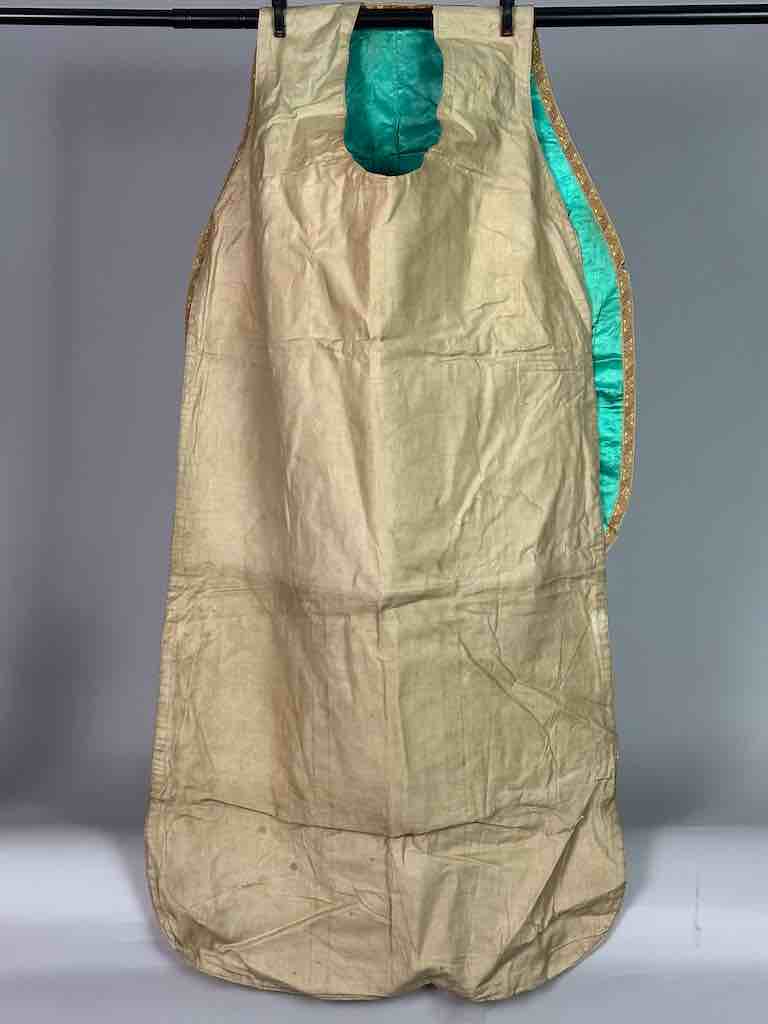 Antique Vietnamese Catholic IHS Design Chasuble Authentic Ecclesiastical Garment