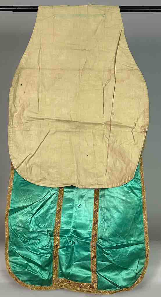 Antique Vietnamese Catholic IHS Design Chasuble Authentic Ecclesiastical Garment