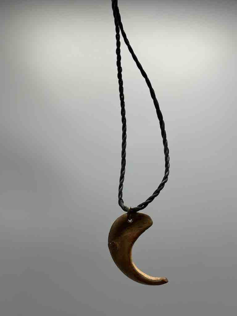 Old Used Vintage Wooden Claw Grigri Amulet Pendant Necklace - Mali
