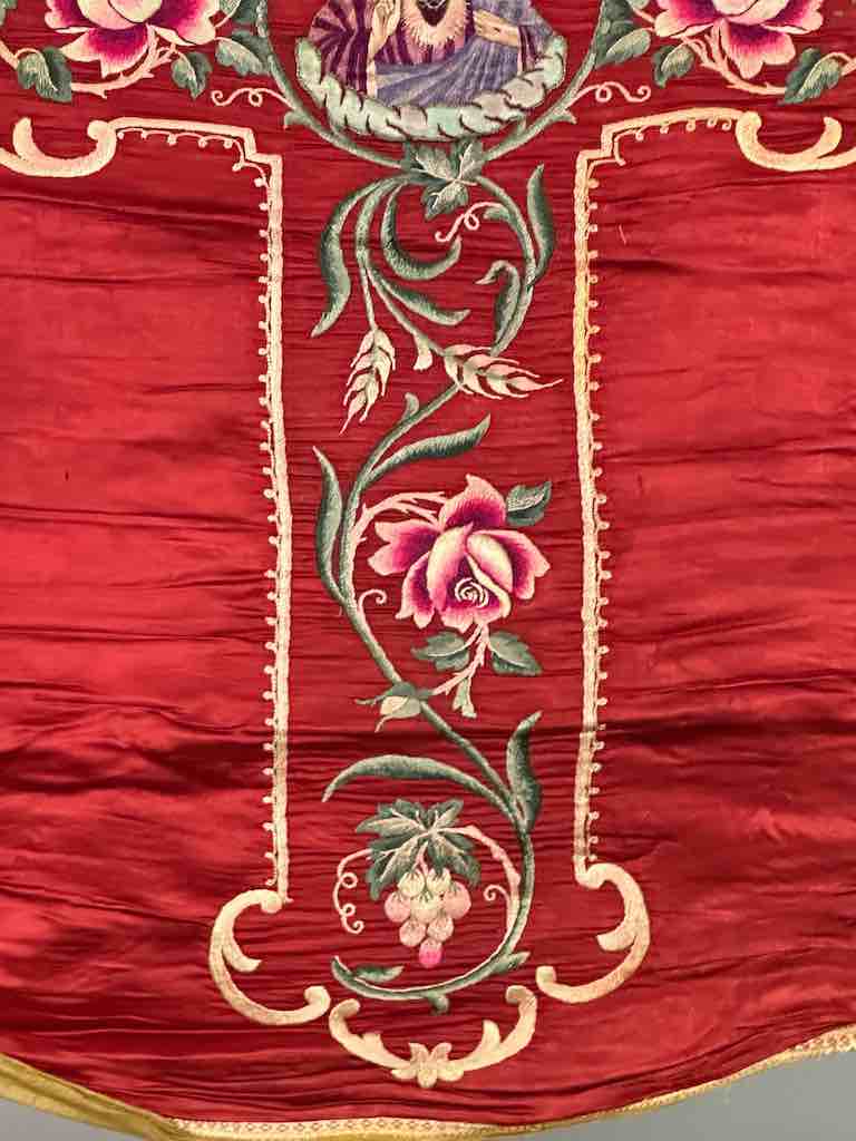 Antique Vietnamese Catholic Jesus Christ Design Chasuble Authentic Ecclesiastical Garment
