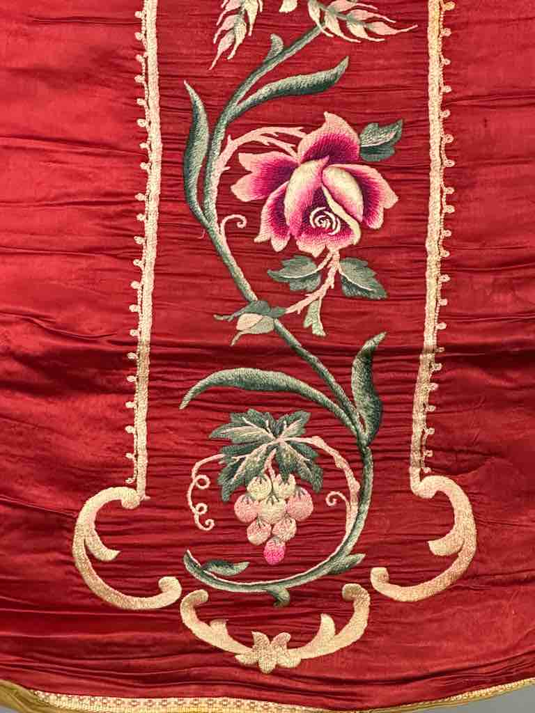 Antique Vietnamese Catholic Jesus Christ Design Chasuble Authentic Ecclesiastical Garment