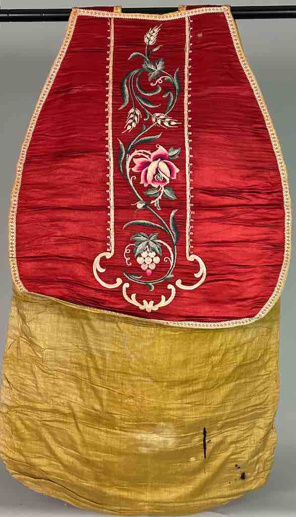 Antique Vietnamese Catholic Jesus Christ Design Chasuble Authentic Ecclesiastical Garment