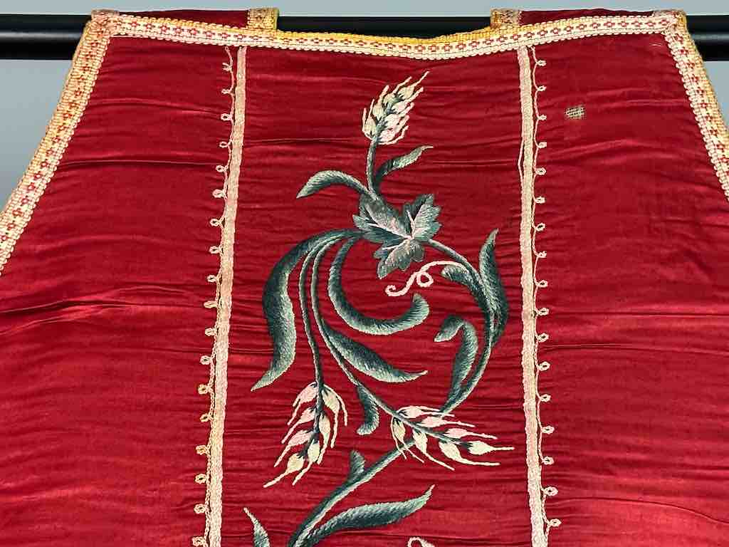 Antique Vietnamese Catholic Jesus Christ Design Chasuble Authentic Ecclesiastical Garment