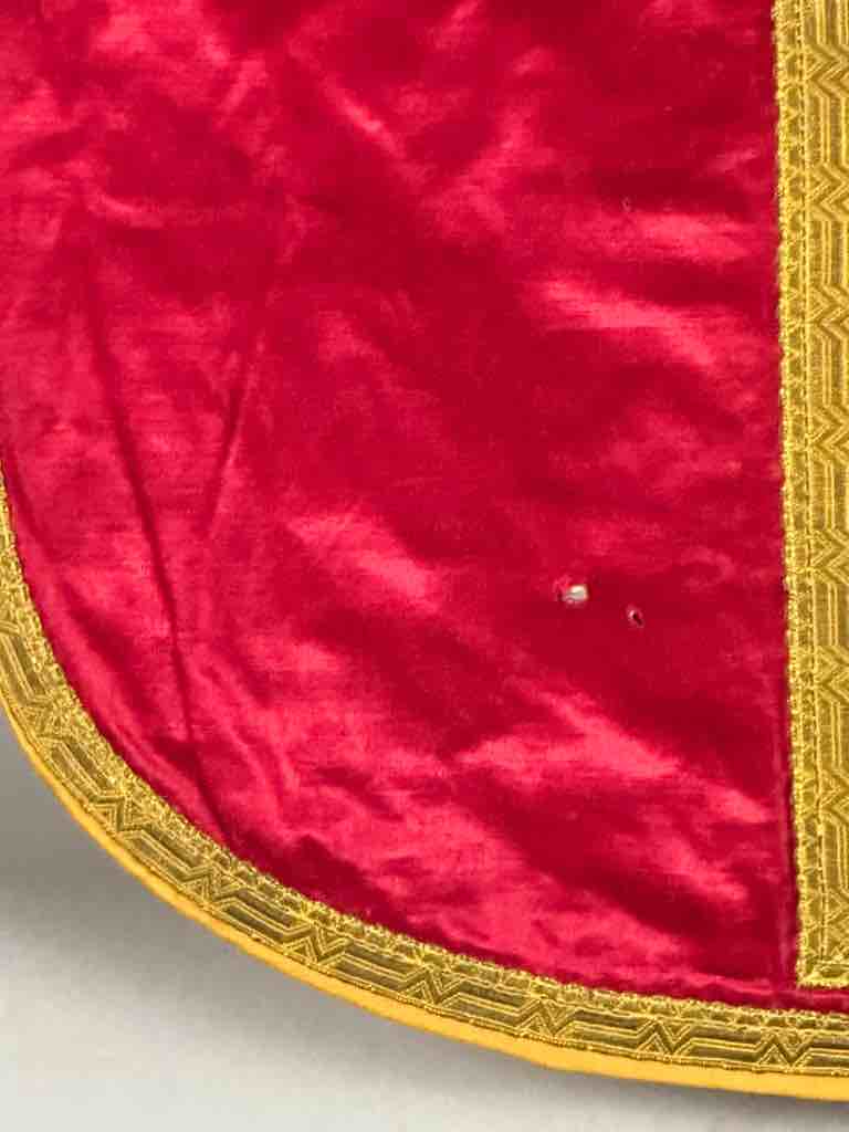 Antique Vietnamese Catholic IHS Design Chasuble Authentic Ecclesiastical Garment