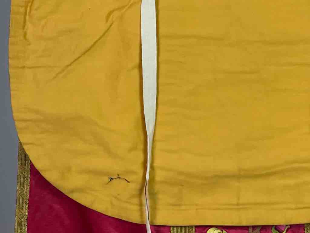 Antique Vietnamese Catholic IHS Design Chasuble Authentic Ecclesiastical Garment