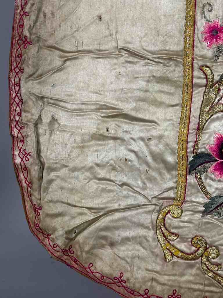 Antique Vietnamese Catholic Nurturing Bird Cross Design Chasuble Authentic Ecclesiastical Garment