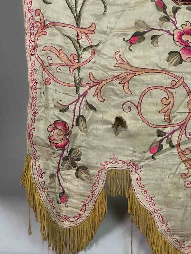 Antique Vietnamese Catholic Saint Joseph Banner Authentic Ecclesiastical Cloth